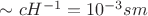 \sim cH^{-1}=10^{-3}sm