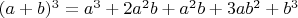 $(a+b)^3=a^3 + 2a^2 b + a^2 b+3ab^2 + b^3$