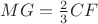 $MG=\frac{2}{3}CF$