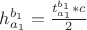 $h_{a_1}^{b_1}=\frac {t_{a_1}^{b_1}*c}{2}$