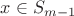 $x\in S_{m-1}$
