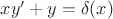$xy'+y=\delta(x)$