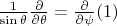 $\frac{1}{\sin\theta}\frac{\partial }{\partial \theta}=\frac{\partial }{\partial \psi}\eqno(1)$
