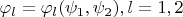$\varphi_l=\varphi_l(\psi_1,\psi_2),l=1,2$