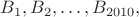 $B_1,B_2,\dots,B_{2010},$