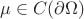 $\mu\in C(\partial\Omega)$