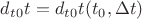 $d_t_0t = d_t_0t(t_0,\Delta t)$