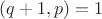 $(q+1,p)=1$