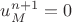 $u^{n+1}_M=0$