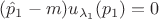 $(\hat p_1 -m) u_{\lambda_1}(p_1)=0$