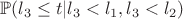 $\mathbb{P}(l_3 \leq t | l_3<l_1,l_3<l_2)$