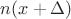 $n(x+\Delta)$