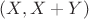 $М(X,X+Y)$