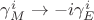 $\gamma^i_M \rightarrow - i \gamma^i_E$