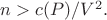$n>c(P)/V^2.$