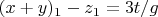 $(x+y)_1-z_1=3t/g$