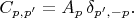 $C_{p,p'}=A_p\,\delta_{p',-p}.$