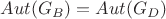$Aut(G_{B}) = Aut(G_{D})$