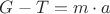 ${G}-{T}={m}\cdot{a}$