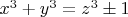 $x^3+y^3=z^3\pm 1$
