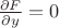 $\frac{\partial F}{\partial y}=0$