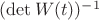 $(\det W(t))^{-1}$