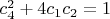 $c_4^2+4 c_1 c_2=1$