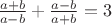 $\frac{a+b}{a-b}+\frac{a-b}{a+b}=3$