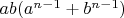 $ab(a^{n-1}+b^{n-1})$