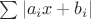 $\sum{|a_ix+b_i|}$