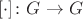 $[\cdot] \colon G \to G$