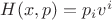 $H(x,p)=p_iv^i$