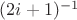 $(2i+1)^{-1}$