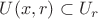 $U(x,r) \subset U_{r}$ $U(x,r) \subset U_{r}$