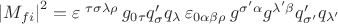 $\left\vert M_{fi}\right\vert^2=\varepsilon^{\;\tau\sigma\lambda\rho}
 \,g_{0\tau}q'_{\sigma}q_{\lambda}\,\varepsilon_{0\alpha\beta\rho }
 \,g^{\sigma'\alpha}g^{\lambda'\beta}q'_{\sigma'} q_{\lambda'}$