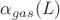 $\alpha_{gas}{(L)} $