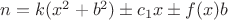 $n=k(x^2+b^2)\pm c_1x\pm f(x)b$