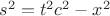 $s^2=t^2c^2-x^2$