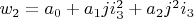 $w_2=a_0+a_1 j i_3^2+a_2 j^2 i_3$