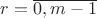 $r=\overline{0,m-1}$ $r=\overline{0,m-1}$