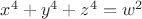$x^4+y^4+z^4=w^2$