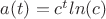 $a(t)=c^tln(c)$