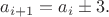 $a_{i+1}=a_i \pm 3.$