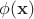 $\phi(\mathbf{x})$