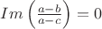 $Im\left(\frac{a-b}{a-c}\right)=0$