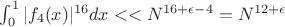 $\int_{0}^{1} |f_4(x)|^{16} dx<<N^{16+\epsilon-4}=N^{12+\epsilon}$