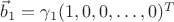 $\vec b_1=\gamma_1(1,0,0,\ldots,0)^T$