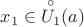 $x_1 \in \overset{\circ}{U_1}(a) $