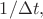 $1/\Delta t,$
