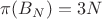 $\pi(B_N)=3N$